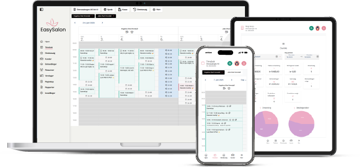 images of EasySalon on different devices